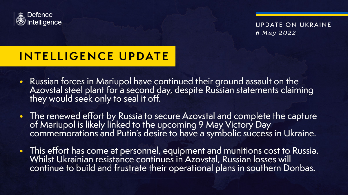 Russia’s costly Mariupol assault aimed at May 9 Victory Day parade, says intel