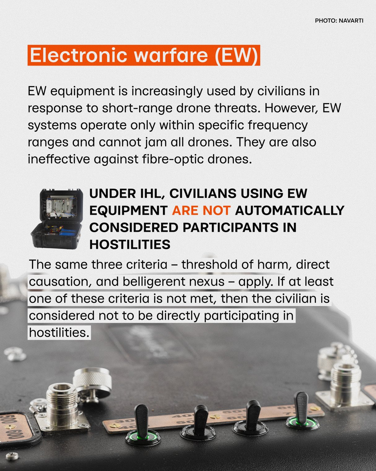 Legal Analysis: Can Volunteers Use Electronic Warfare Equipment?