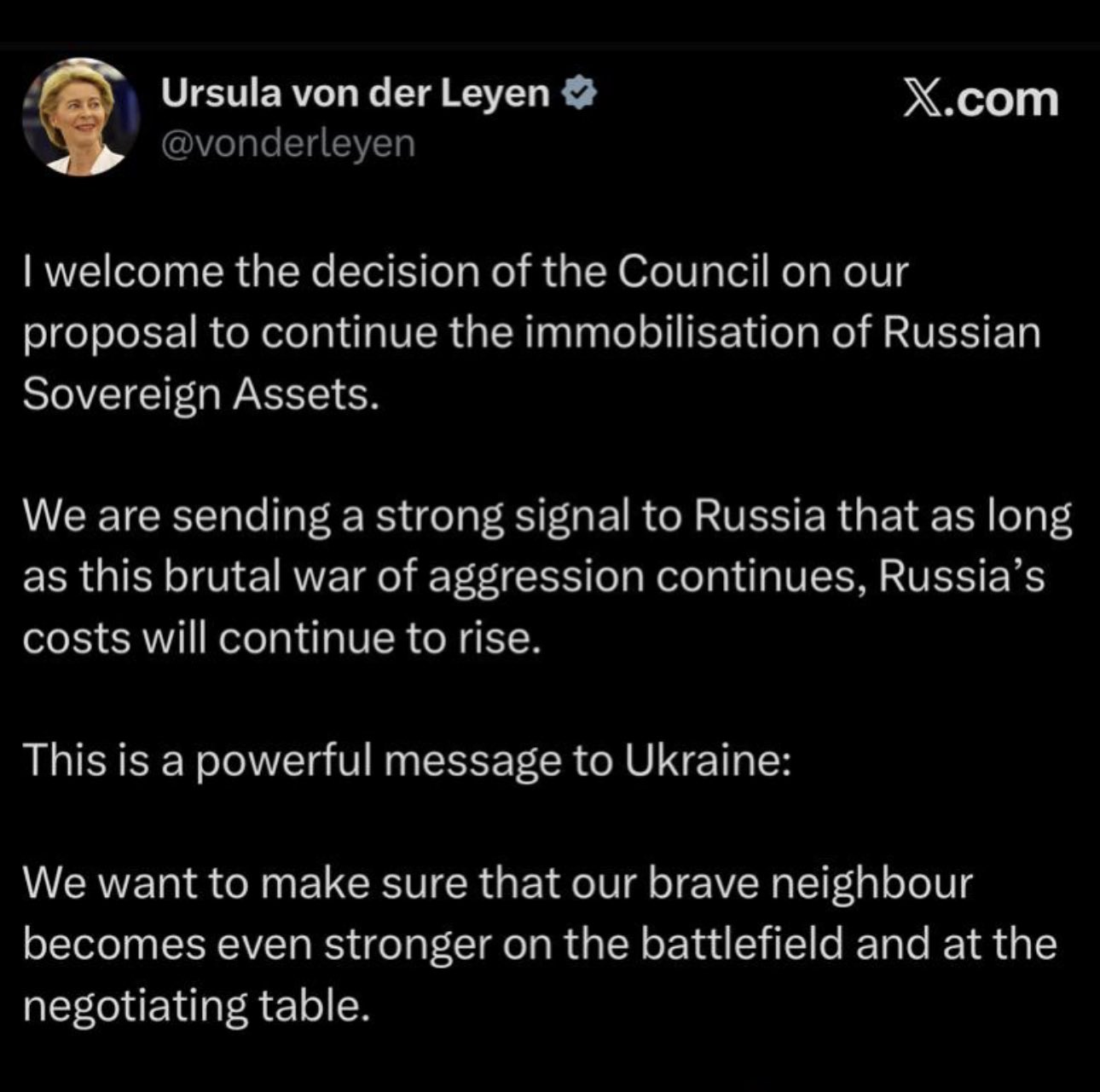 EU Indefinitely Freezes Russian Assets