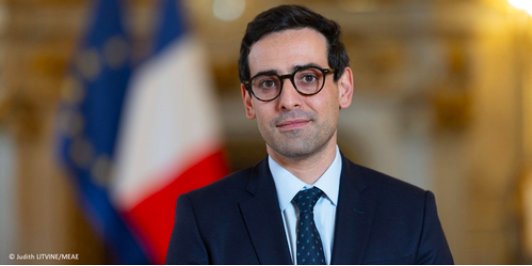 Stéphane Séjourné attends Foreign Affairs Council meeting in Brussels