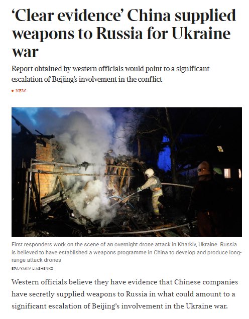 Chinese company sent military drones to Russia for testing in Ukraine