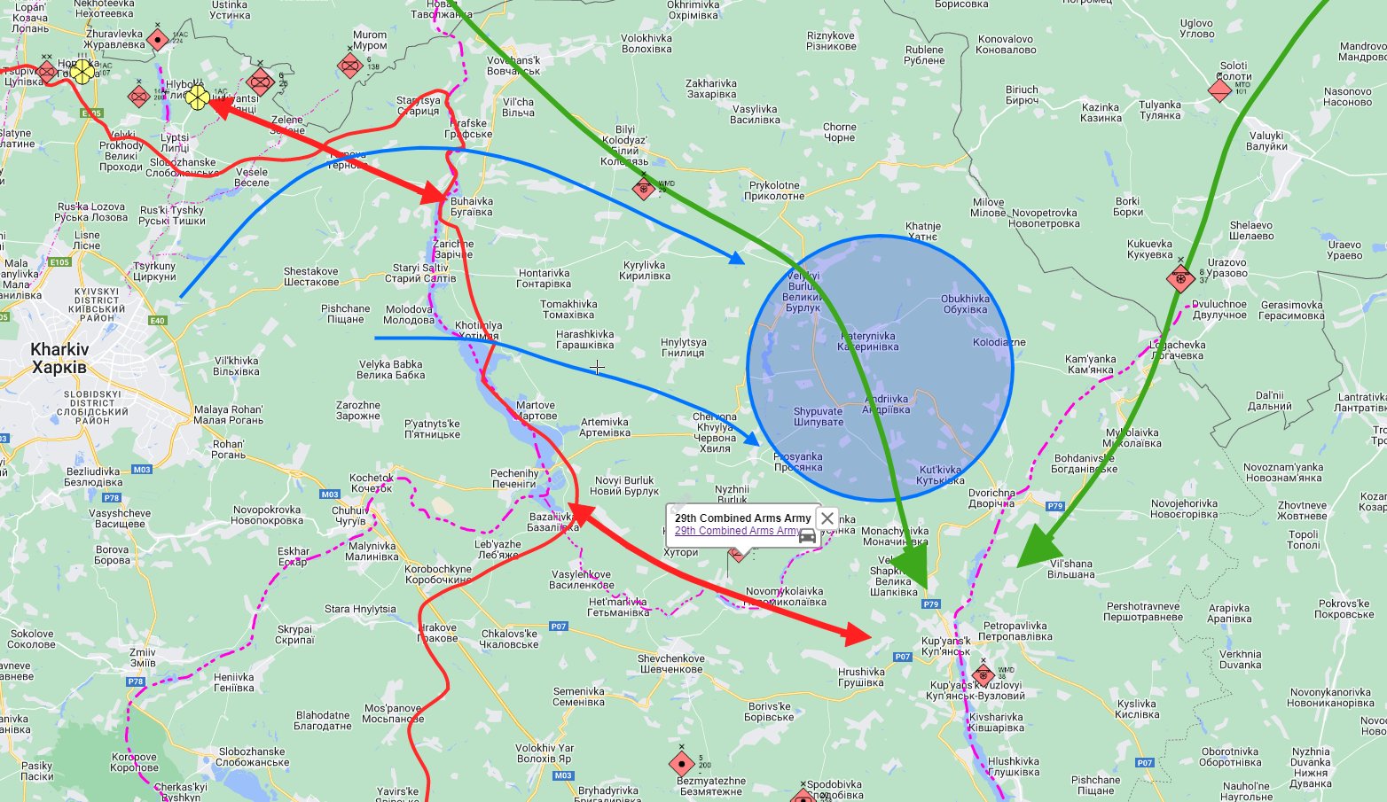 Russian forces reinforce north of Kharkiv; Ukraine advances east of river