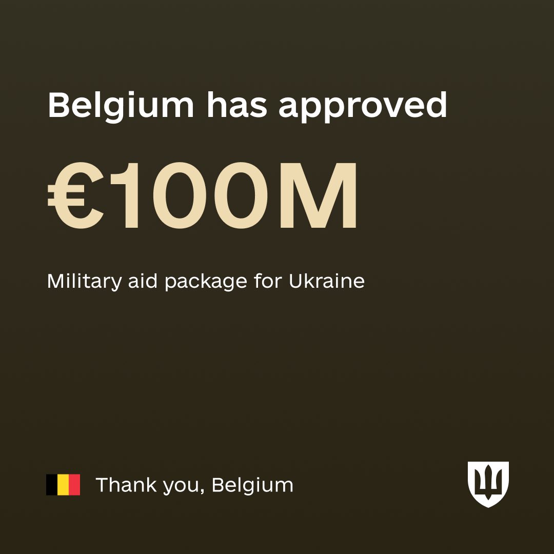 Belgium Approves €100 Million Military Aid for Ukraine’s F-16s