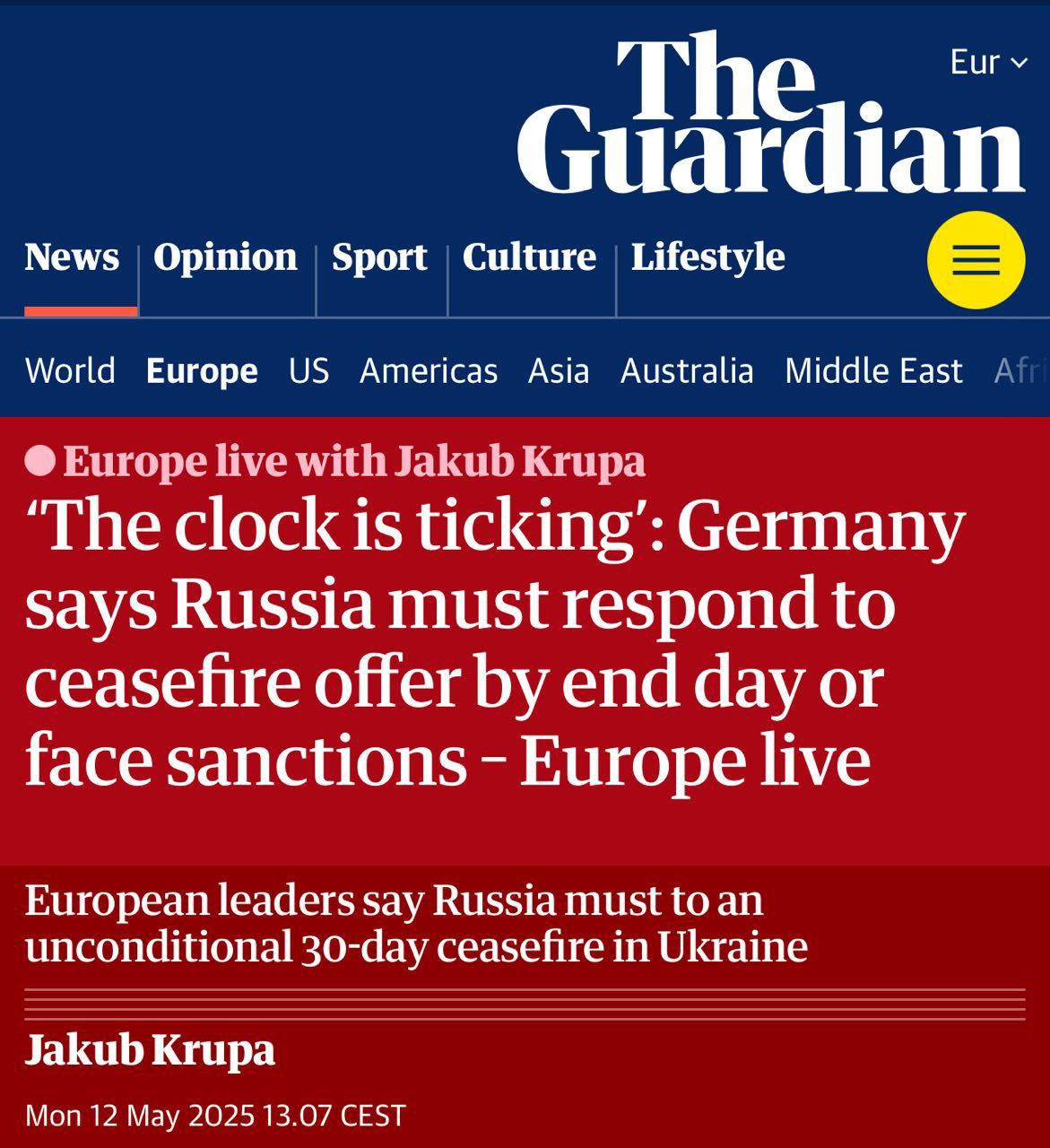 EU ready to impose new Russia sanctions if ceasefire not agreed