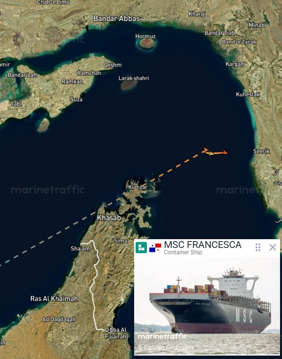 Iran Attacks Two MSC Container Ships in Strait of Hormuz