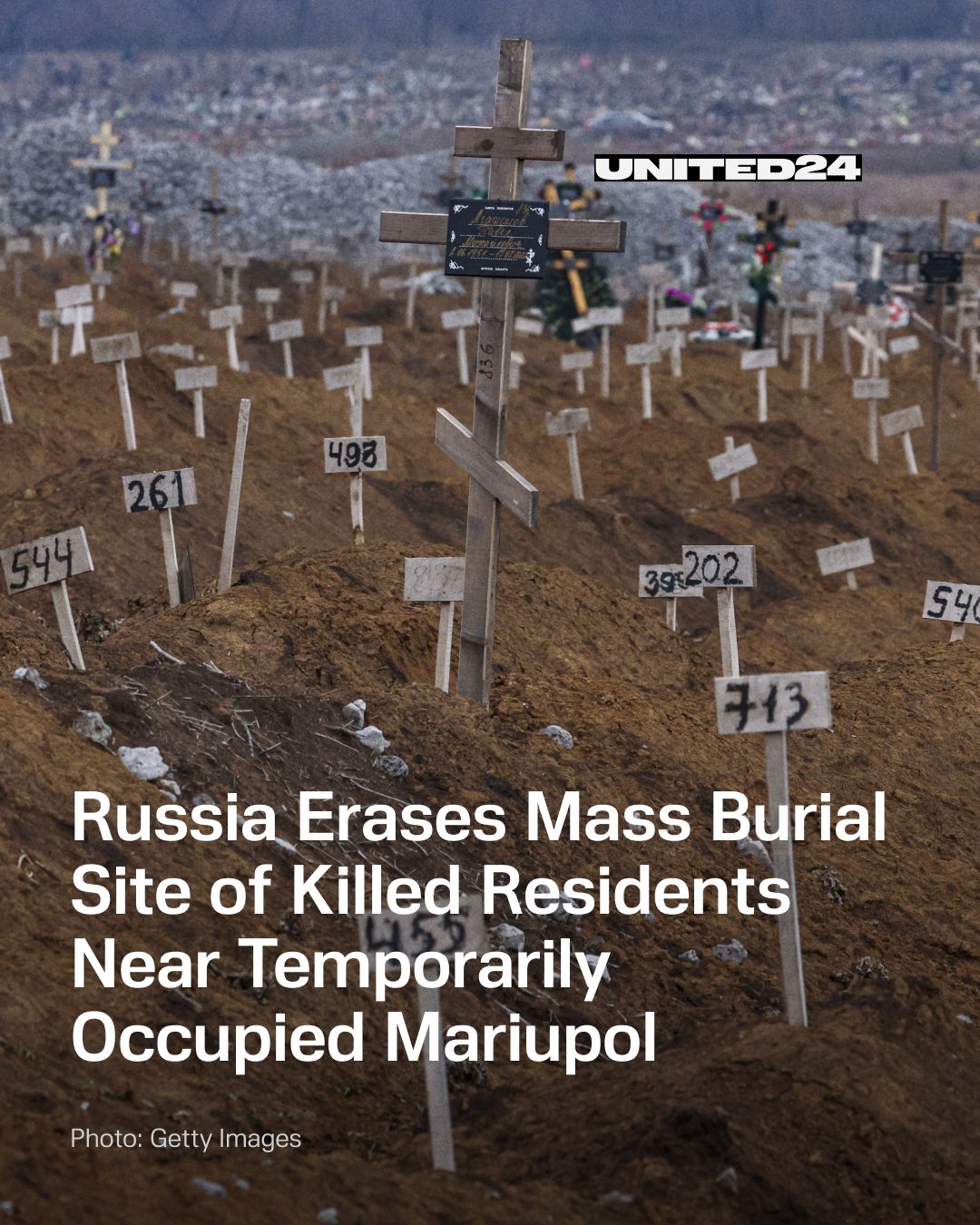 Russia Clearing Mass Burial Sites Near Mariupol to Hide War Crimes