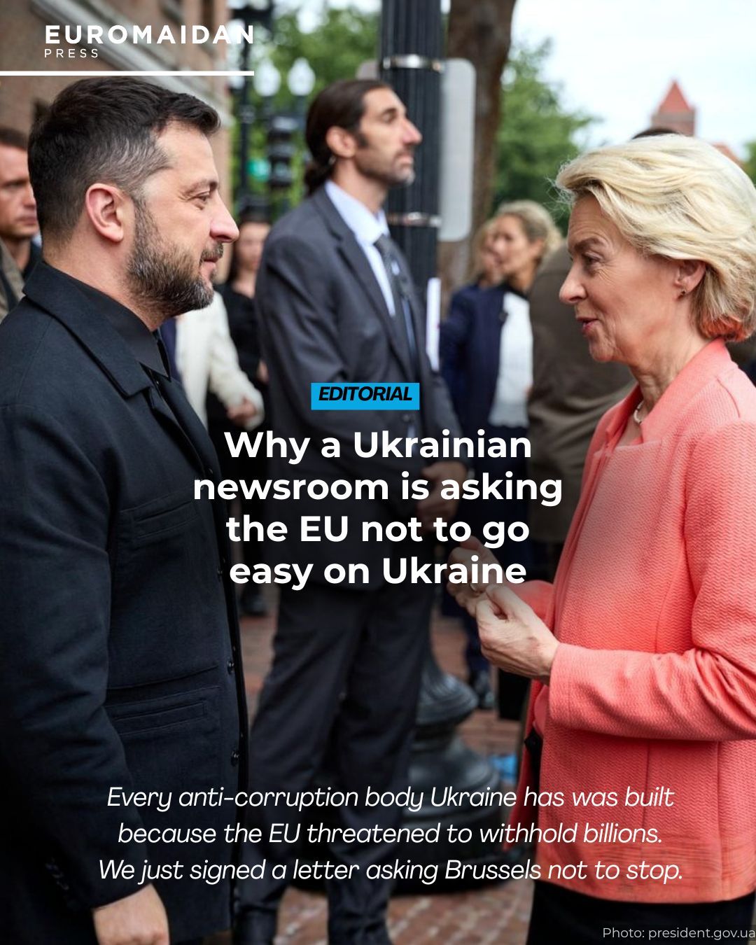 Euromaidan Press asks EU to be tougher on Ukraine’s anti-corruption efforts.