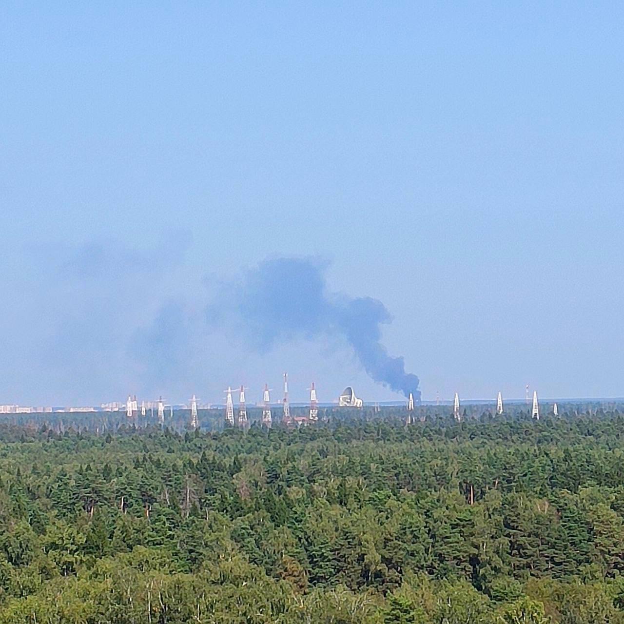 Fire at Chkalovsky military airfield in Moscow region