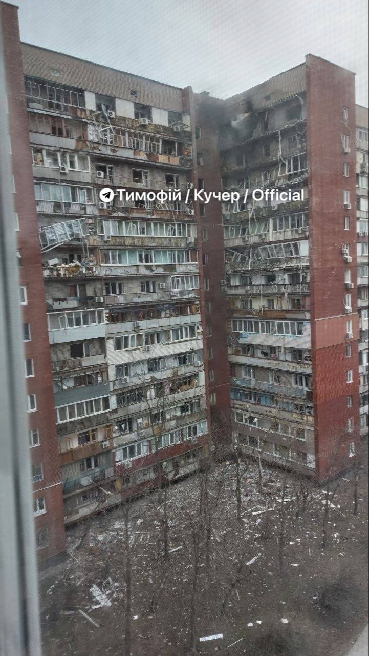 Russian attack drones strike high-rise in Dnipro