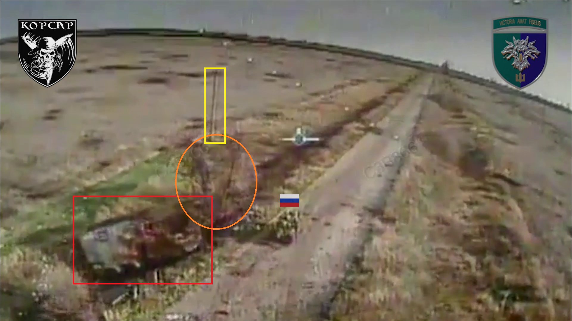 Three Russian soldiers on an ATV attacked by two Ukrainian FPV drones (translated)
