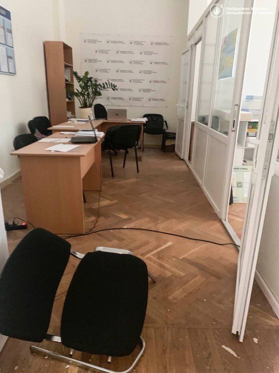 Russian night strike hits Odesa ombudsman office