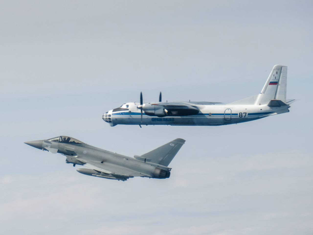 British Eurofighters Intercept Russian Aircraft Over Baltic Sea During NATO Mission