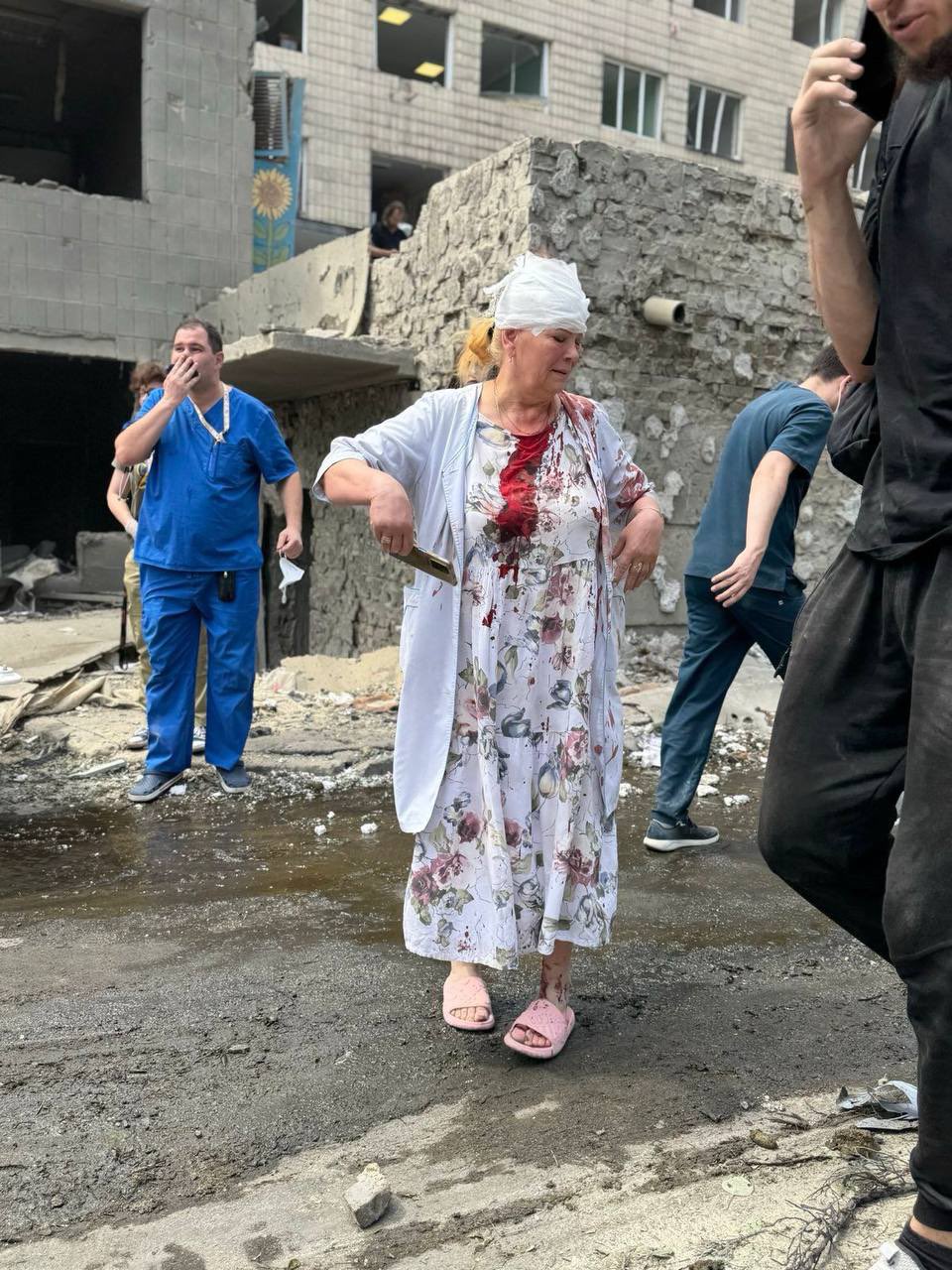 Children’s hospital in Kyiv after Russian attack