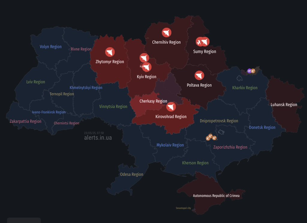 Air raid alert in Kyiv due to Russian drone threat