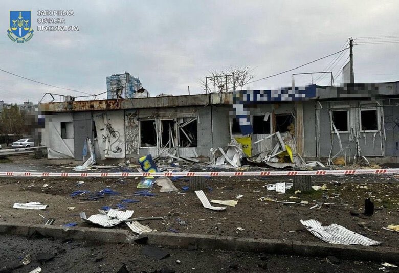 Наслідки атаки БпЛА на Запоріжжя: пошкоджено інфраструктуру та торговельні приміщення