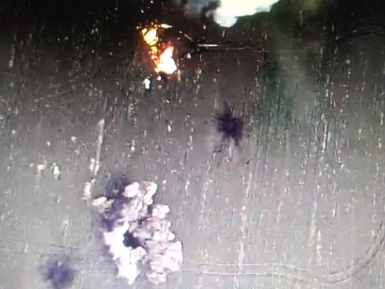 Artillery fire destroys at least two enemy howitzers and a truck