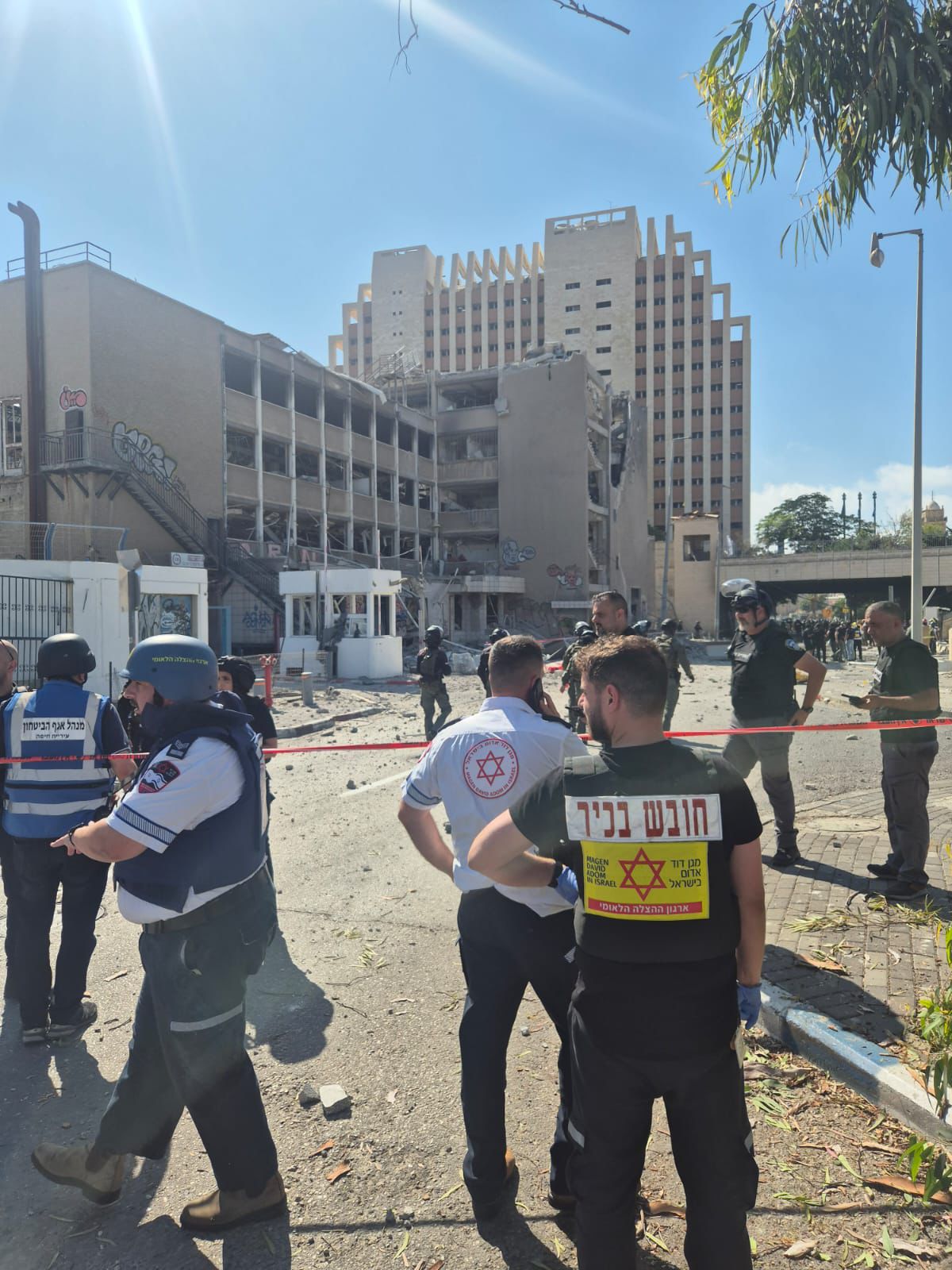 MDA photos of impact in Haifa
