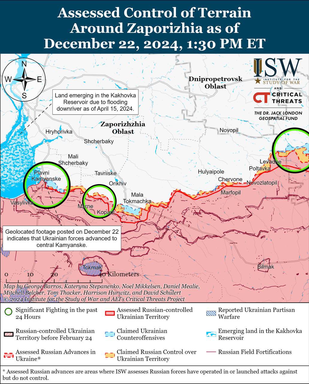 Ukraine forces recapture Kamyanske center, Zaporizhzhia region
