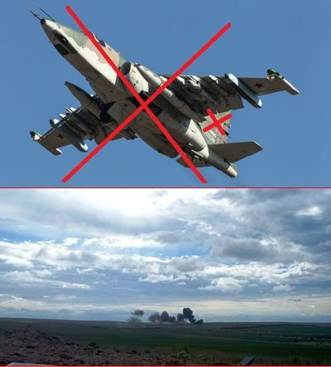 Ukrainian air defense downs Russian Su-25 attack aircraft