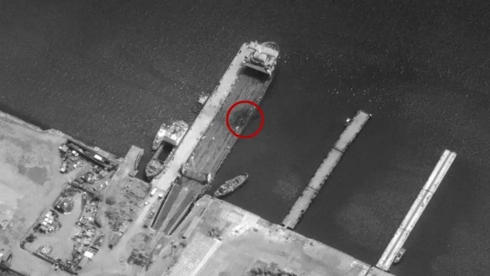 Destruction of the Crimean bridge ferry by ATACMS (May 2024)