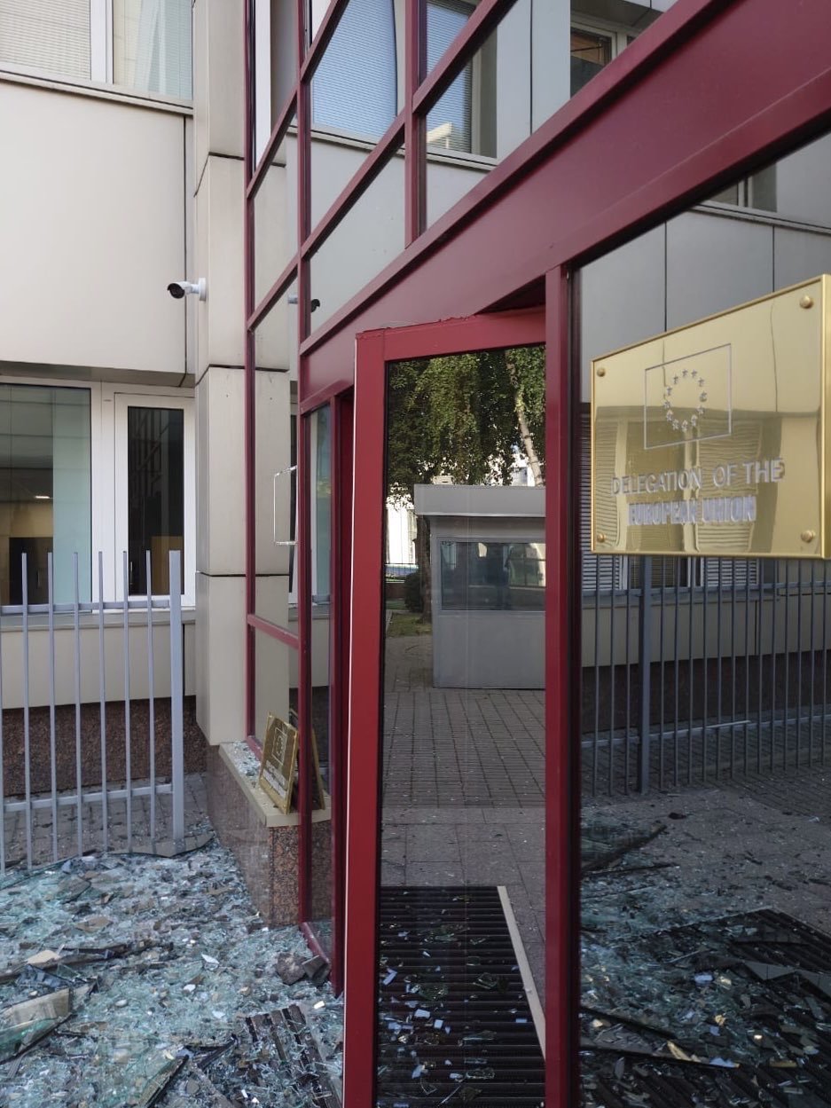 EU Delegation to Kyiv damaged by Russian strikes