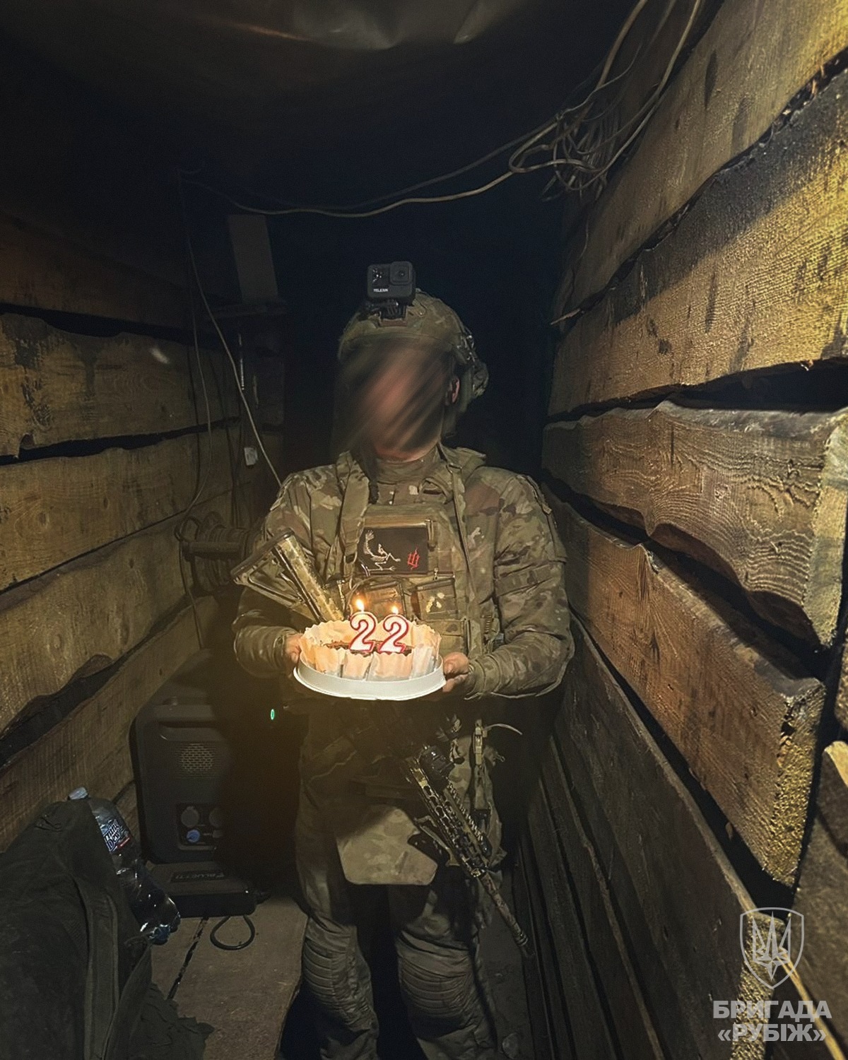 Birthday celebration in trenches by Rubizh Brigade