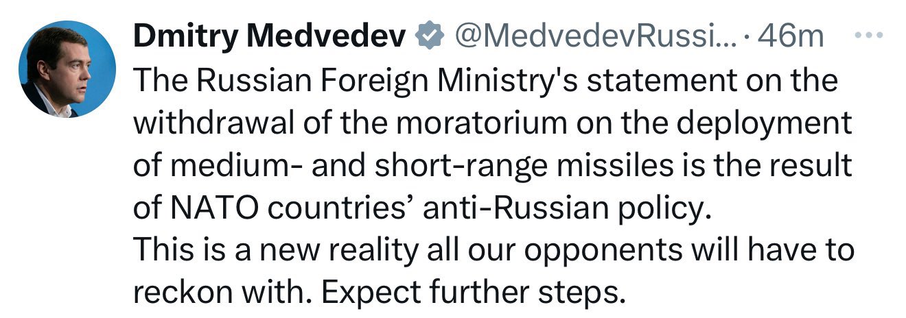 Medvedev’s New Missile Threats Against Trump and Western Allies