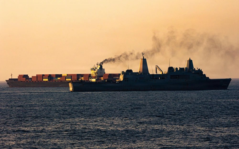 US Forces Patrol Arabian Sea Near M/V Touska