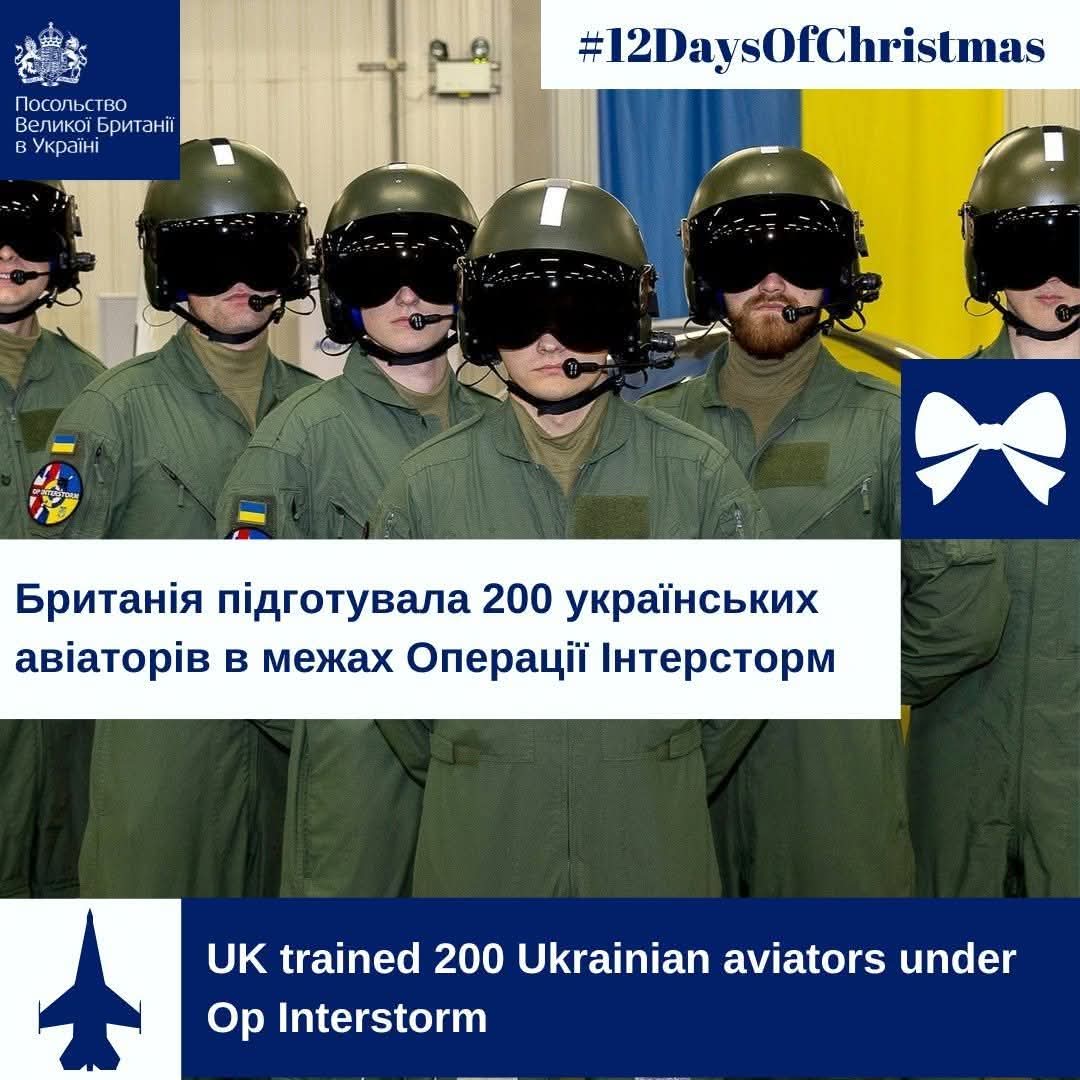 Two hundred Ukrainian aviators complete basic training in Britain