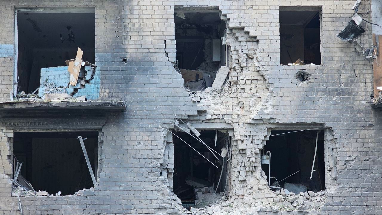 People affected by Russian strikes in Kherson on May 15, 2024