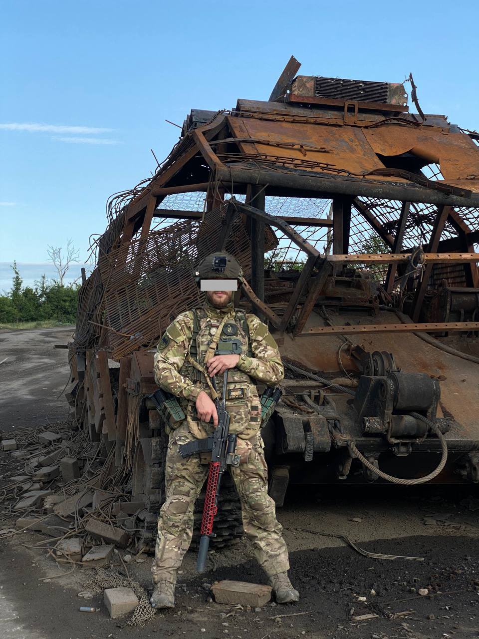 Destroyed Russian BREM-1 in Donetsk Region