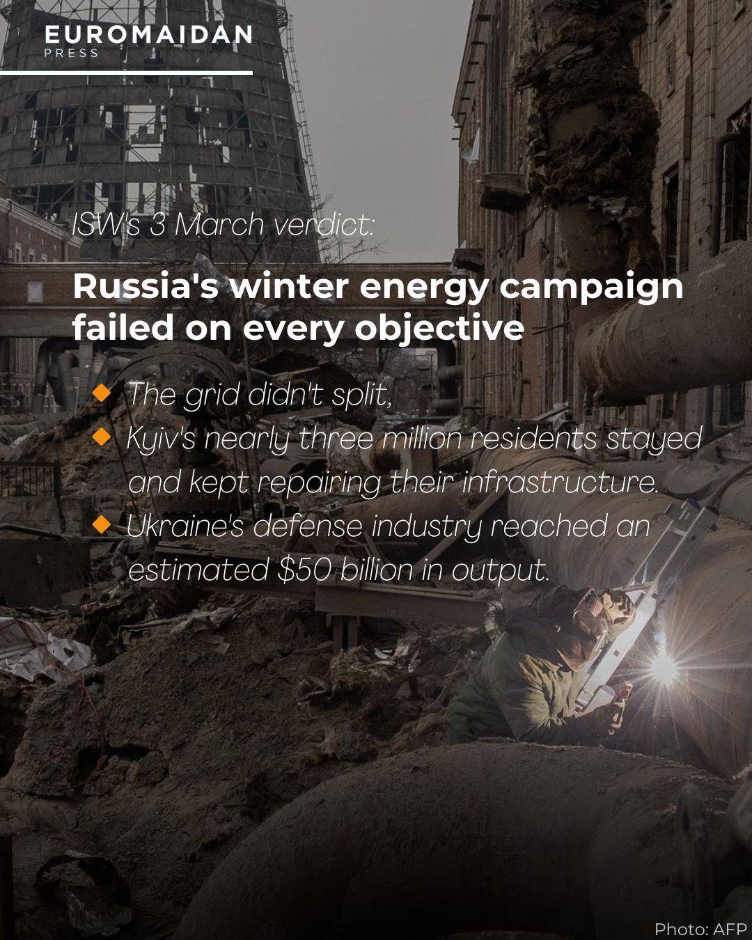 Russia’s winter campaign failed, now targets Ukraine’s water supply