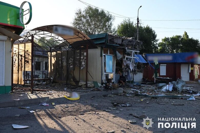 Consequences of occupiers dropping a bomb on a bus stop in Myrnograd