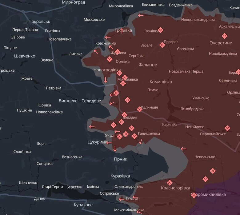 Enemy advances near settlements in Donetsk region