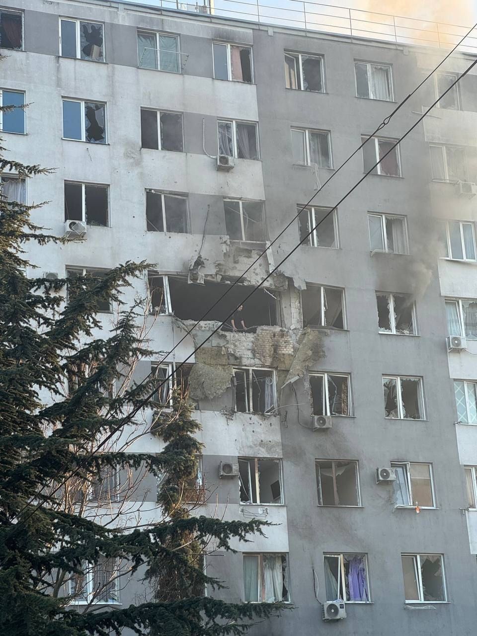 Russian Drone Strike Hits Apartment Building in Odesa, Four Wounded