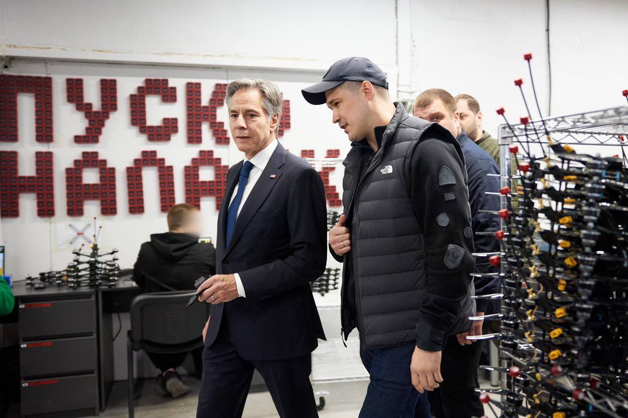 Blinken visits drone production site in Ukraine