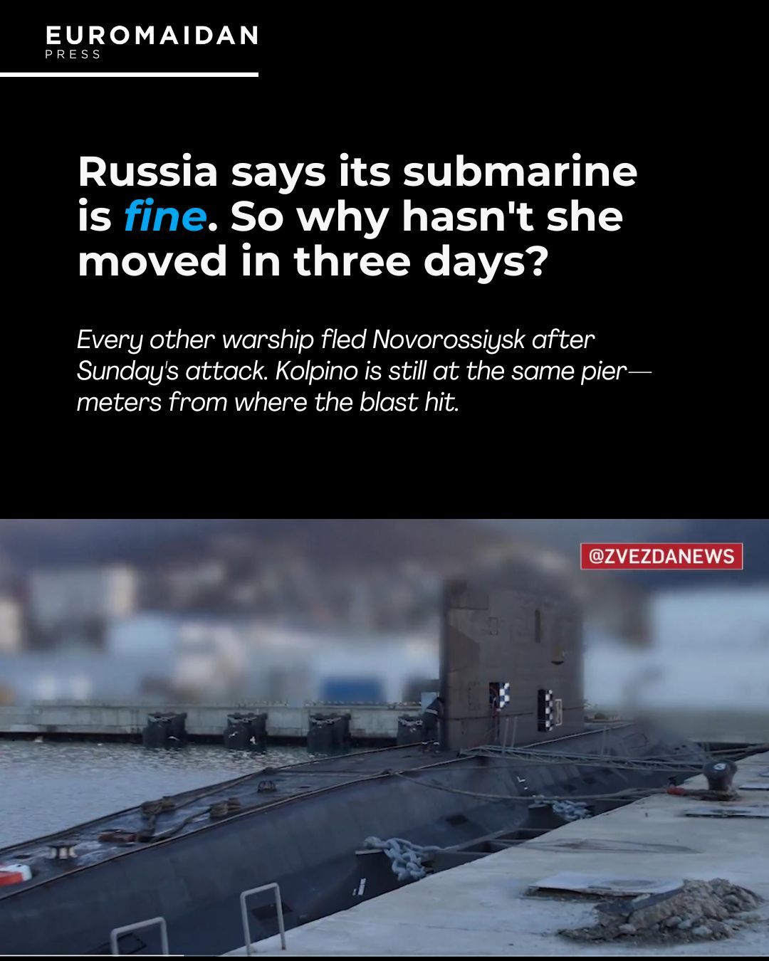 Three days after the Sub Sea Baby drone exploded near Kolpino