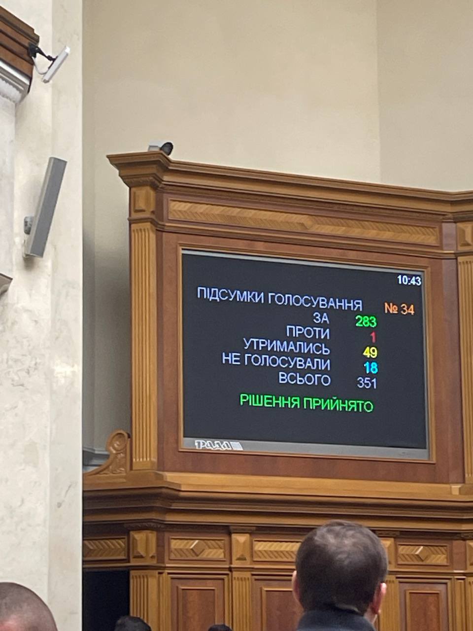 Ukrainian Parliament approves mobilization bill