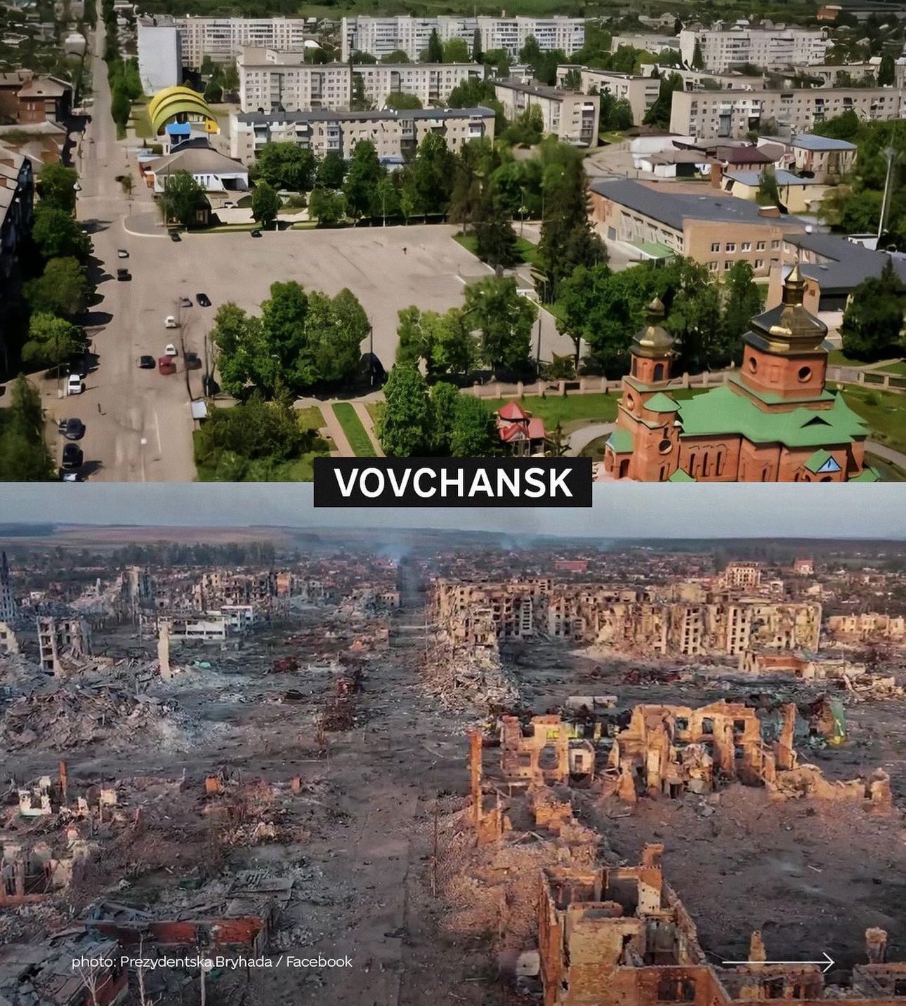 Another Ukrainian city destroyed by Russia