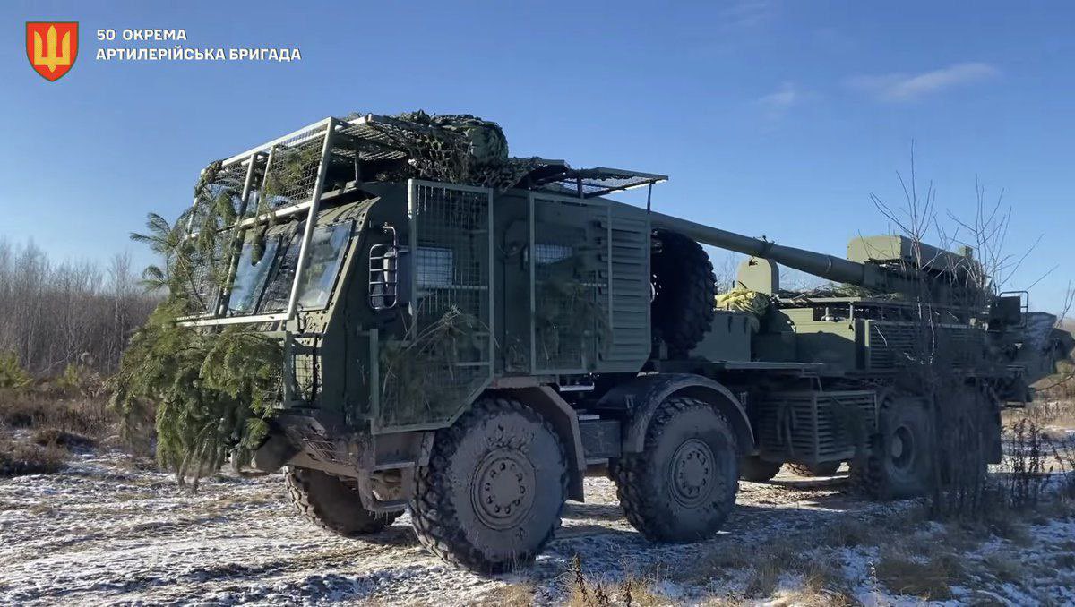Bohdana 2S22 on Tatra Force tracks in 50th Brigade
