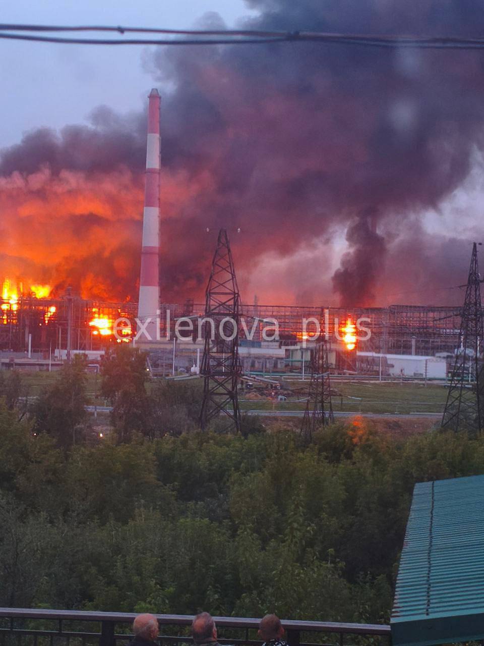 Fire at Russian oil refinery after drone attack