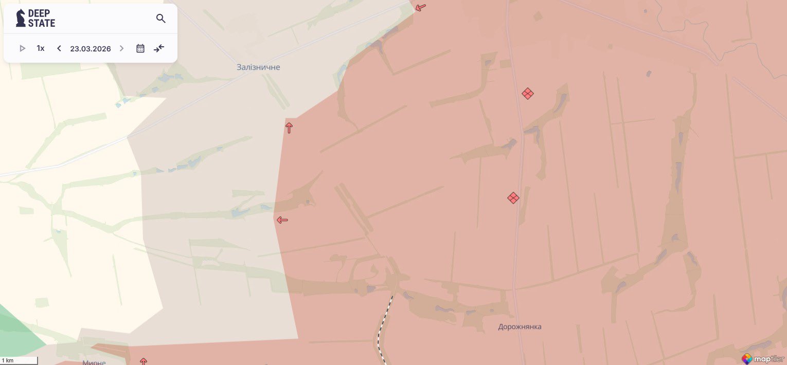 Russia advances near Zaliznychne in Zaporizhzhia region, – DeepState