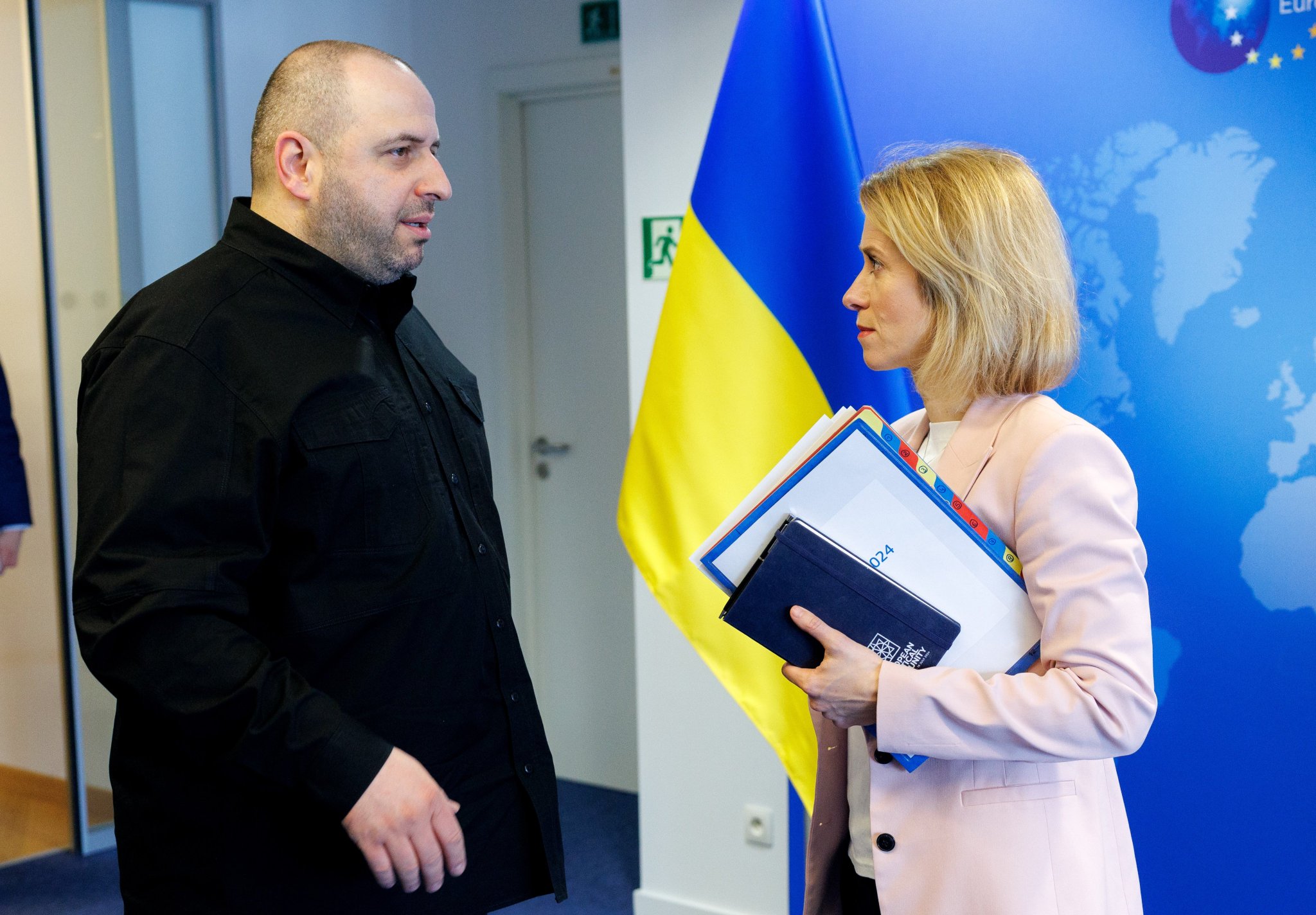 Ukrainian Defence Minister met by Kallas