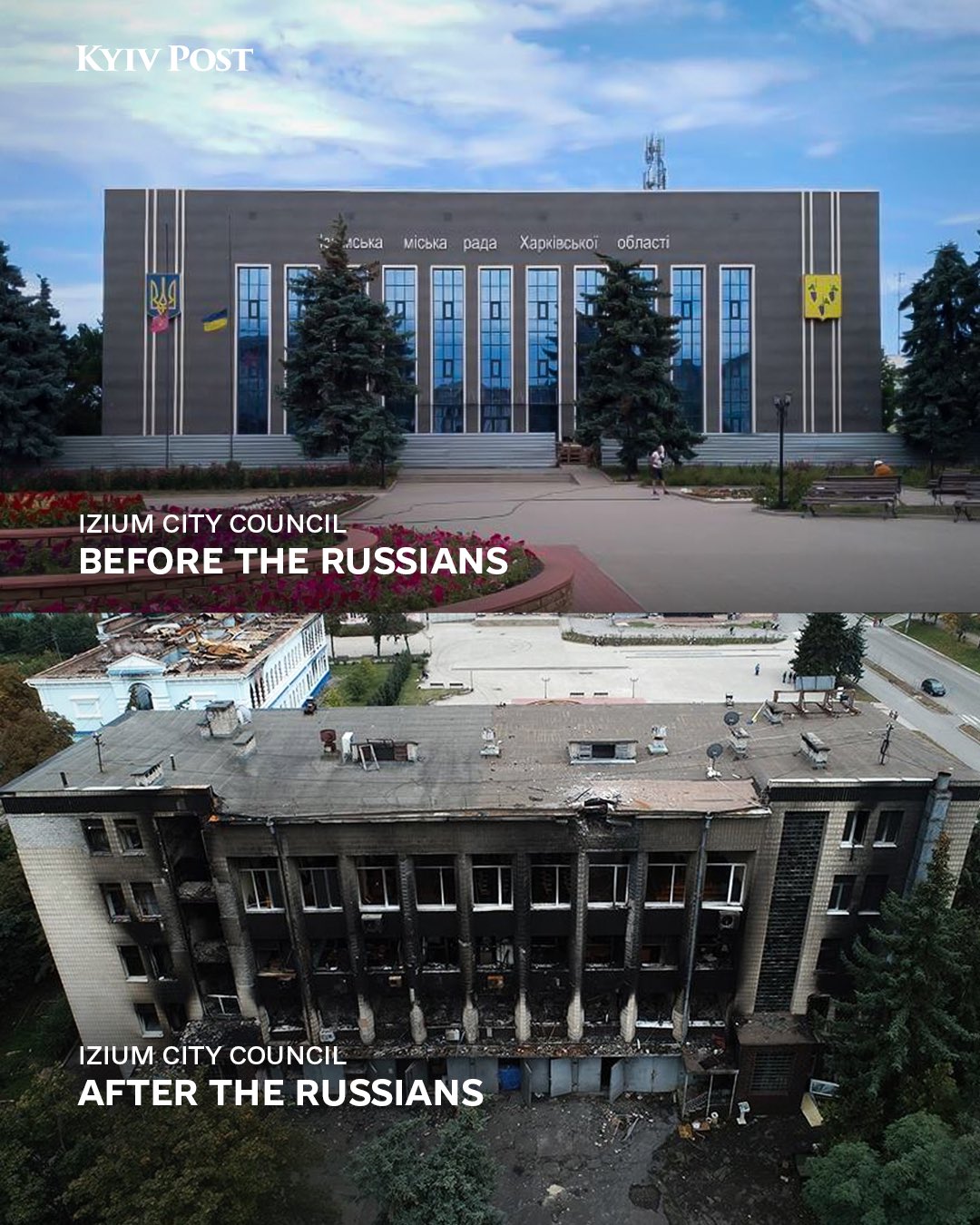Russia destroys Izium City Council building again with ballistic missile