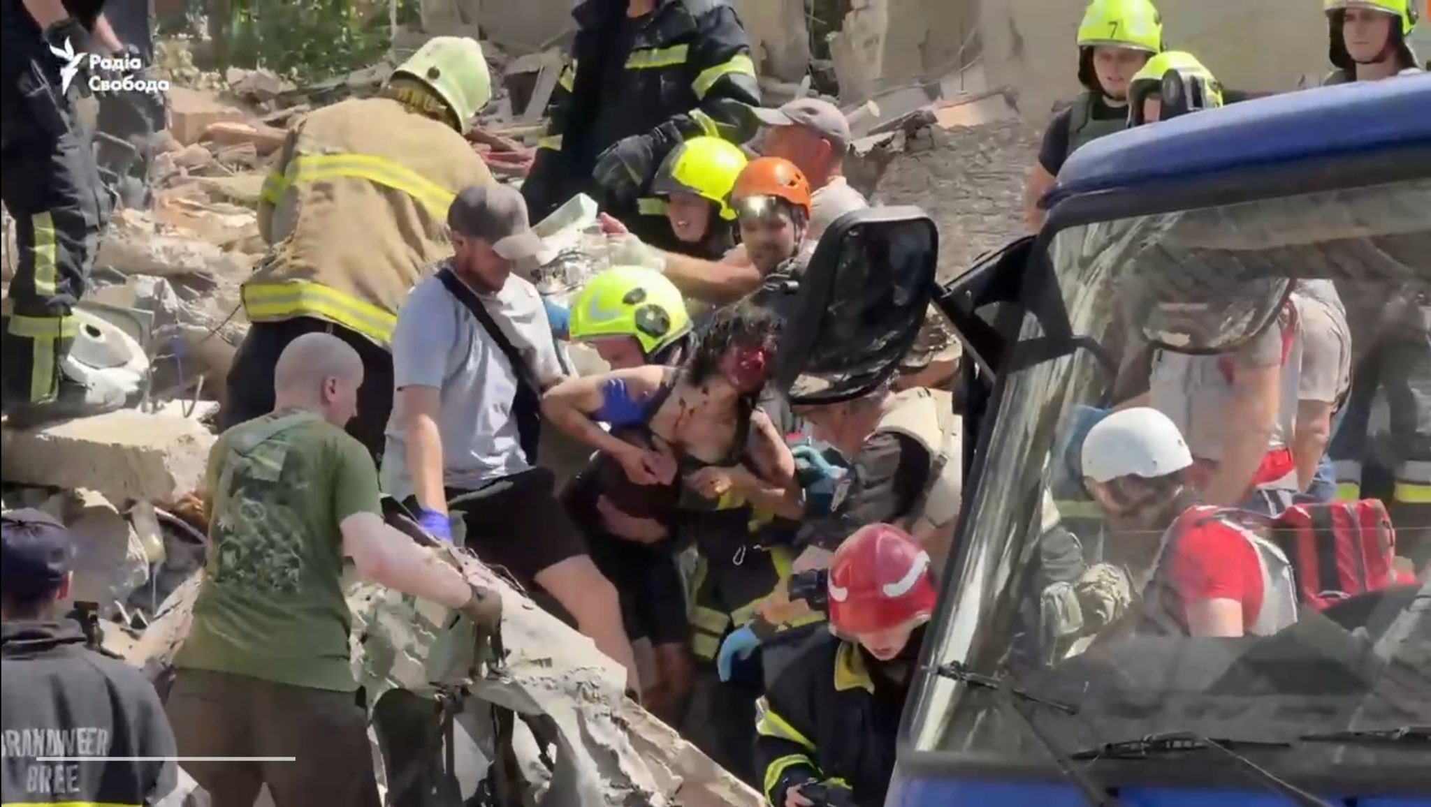 Woman rescued from Kyiv children’s hospital rubble