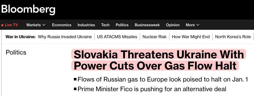 Fico threatens to cut electricity to Ukraine over gas transit halt