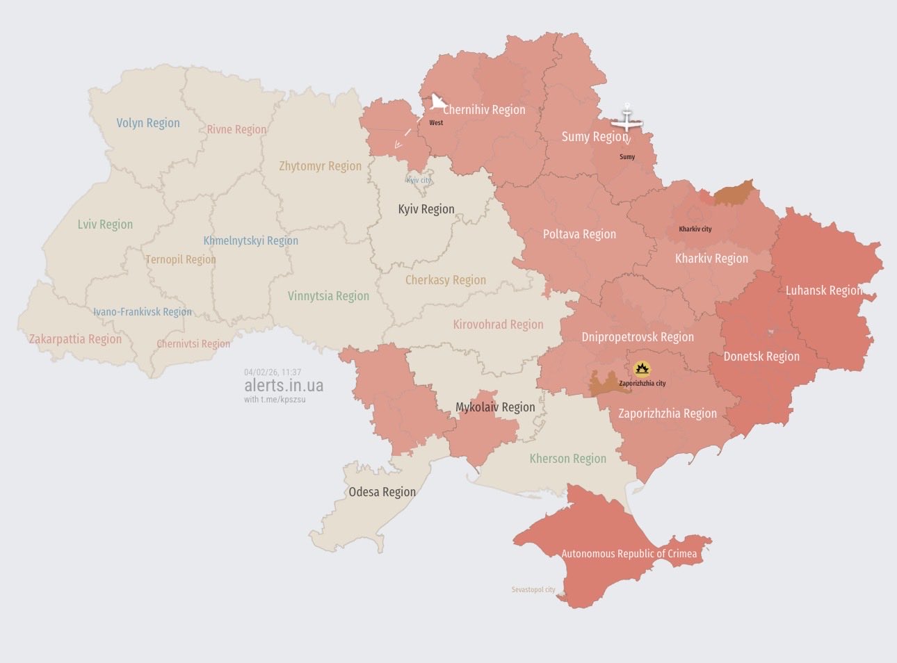 Kyiv air raid alert possible due to Russian bombers near Bryansk