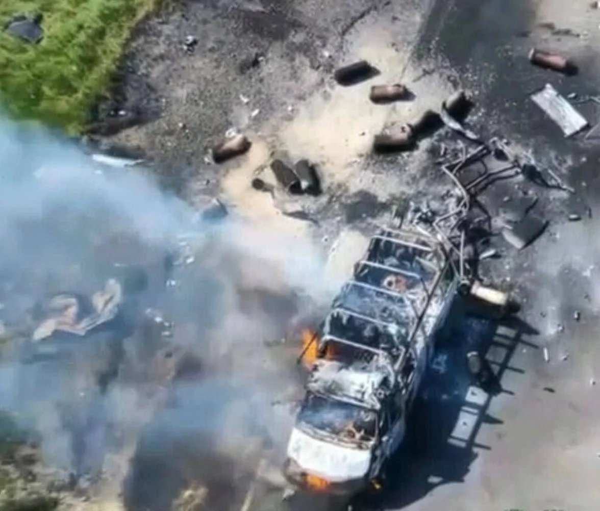 Five dead, eleven wounded in drone attack