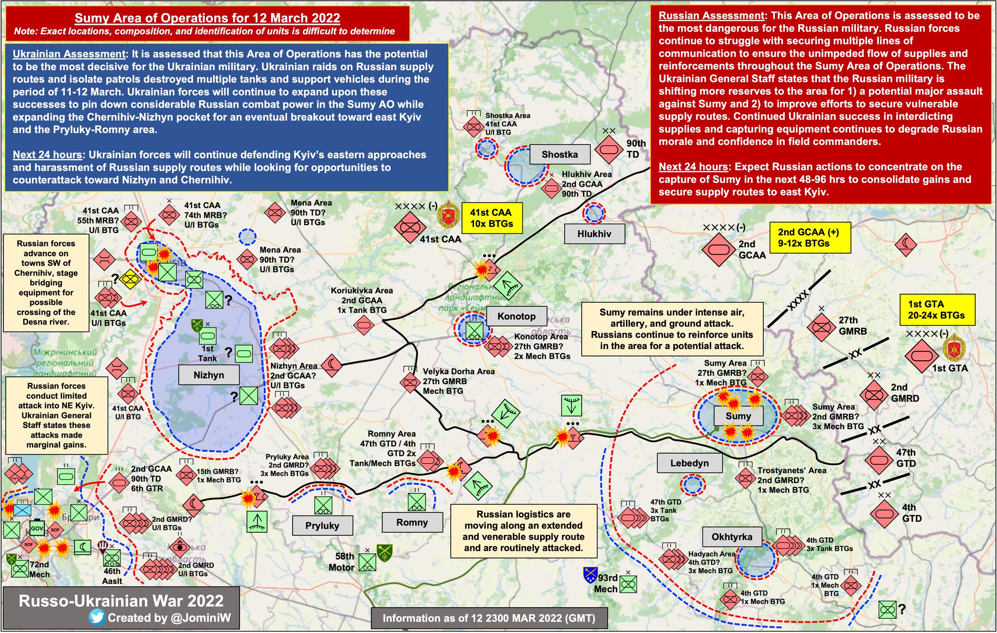 Northeast zone assessment and Russian reinforcements