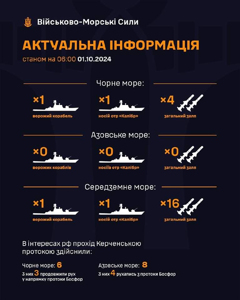 Enemy ships with Kalibr missiles in seas
